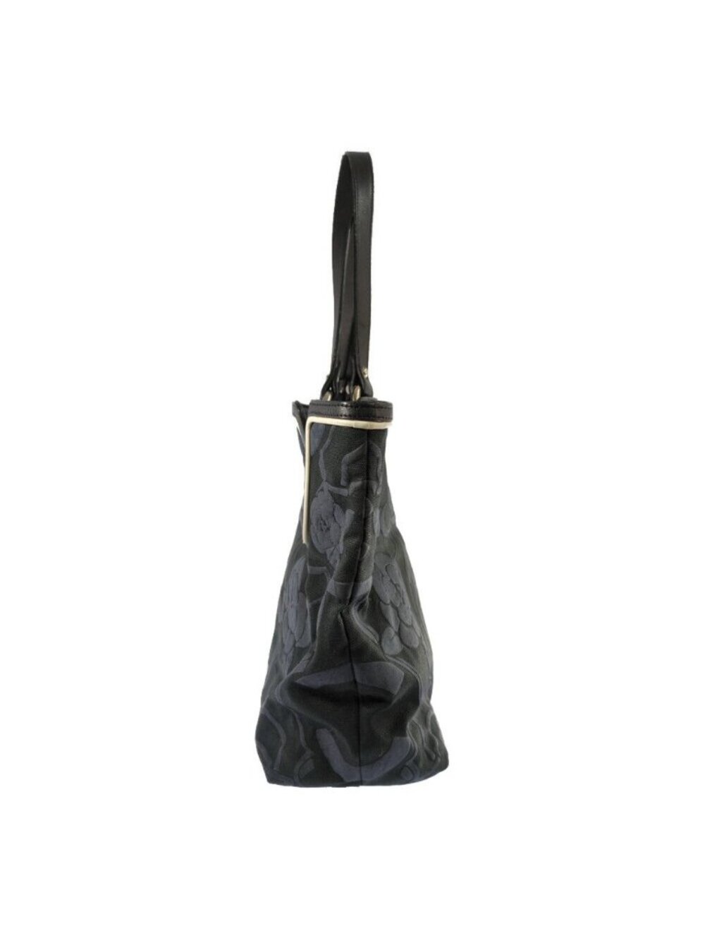 Chanel Camellia Locky Canvas Tote CC Logo Black Vintage a - Picture 2 of 10